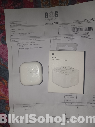 APPLE 20W POWER ADEPTER ORIGINAL 5 MONTH WARRANTY